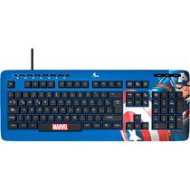 Teclado Xtech XTK-401CA Capitao America USB - Azul