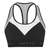 Sujetador Deportivo Femenino Koral Emblem Versality Blackout