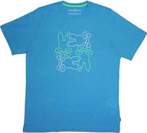 Outlet Camiseta Psycho Bunny B6U111 Masculina - Azul Ceu