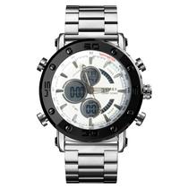 Relogio Skmei 1636 Siwt Silver White