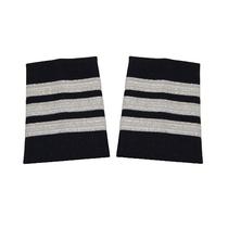 Pilot Uniform Epaulets/Paleteras 3-Bar Silver Metallic Navy WAPX705-3S