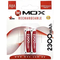 Pilha Recarregável AAA Mox MOB2AAA23 de 2.300 Mah 1.2V - 2 Unidades