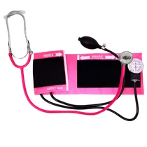 Tome Pressão com Estetoscópio Megastar HT1P Adulto - Rosa