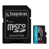 Cartão de Memória Micro SD Kingston Canvas Go! Plus SDXC 256GB 170 MB/s Class 10 - SDCG3/256GB