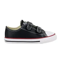 Calzado Converse Infantil Bebã‰ Negro Rojo Velcro CK04180003