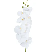 Orquídea Artificial Branca Decorativa