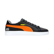 Tenis Puma Smash V2 Me Happy Masculino Preto/Laranja 386396-02