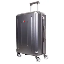 Mala Abs Amenews 24" Cinza Escura Rígida