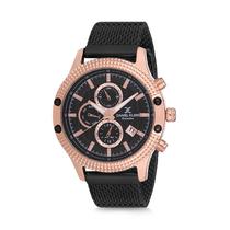 Relogio Analogico Masculino Daniel Klein Exclusive DK12225-4 - Preto e Rosa Ouro