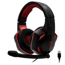 Fone Gamer Satellite AE-362U / com Fio - Preto / Vermelho