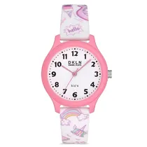 Relogio Analógico para Criança Daniel Klein DK.1.12764-4 DKLN Kids / Pulseira de Silicone - Rosa