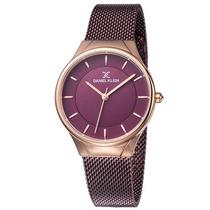 Relogio Analogico Daniel Klein Fiord DK11874-6 Feminino, Metal - Roxo e Rosa Ouro