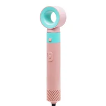 Modelador de Cachos / Secador de Cabelo Elétrico BBY-100 5 Em 1 / 600W / Bivolt - Verde/ Rosa Claro