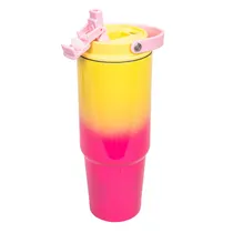 Copo Térmico Degradê 800ML - Rosa para Amarelo