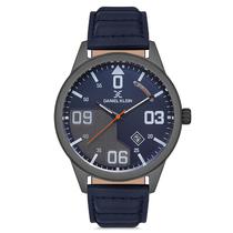 Relogio Analogico Masculino Daniel Klein DK.1.12670-4 Premium Gents / Pulseira de Couro Genuino - Azul/Cinza