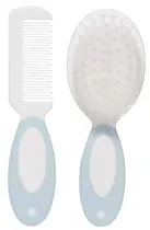 Escova e Pente de Cerdas Macias Buba 12642 (Azul)