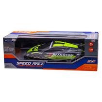 Carrinho Brinquedo Speed Race 898-1824 com Controle Remoto - Preto/Verde