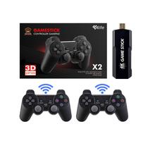 Console Portatil 4LIFE Game Stick X2 64GB, 2GB Ram, 2.4GHZ com 2 Controles (PS1, PSP, N64, Dreamcast, Mame, Arcade, Etc...) - Preto