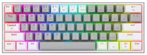 Teclado Gaming Redragon K616-RGB Fizz Pro Cinza/Branco (Inglês - 3 Modos)