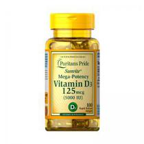 Vitamina D3 5000IU Puritans Pride 100 Softgels