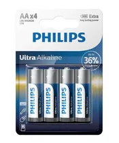Pilha Philips AA Ultra Alcalina LR6-E4B/97 1.5V com 4 Unidades