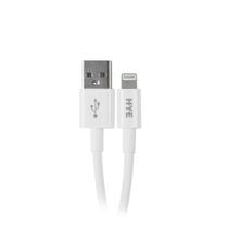 Cabo Hye HYE11 - USB/Lightning - 1 Metro - Borracha - Branco