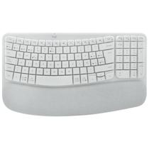 Teclado Logitech Wave Keys Ergonomic Wireless / Espanhol - Branco (920-012279)