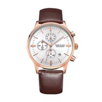 Relogio Analogico Feminino Megir Chronograph ML2011LREBN-7N0 - Marrom/Rosa Ouro