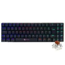 Teclado Gamer Mecanico Krab KBMGK50 Inferno Wireless / RGB / Brown / Portugues - Preto