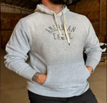 Moleton American Eagle Gris Claro