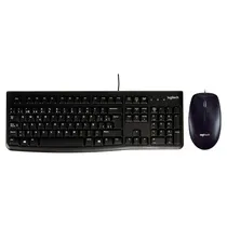 Kit Mouse e Teclado Logitech MK120 - 1000 Dpi - Membrana - Inglês - Preto