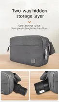 Case Wiwu Alpha Crossbody Bag Cinza, Bolsa para Acessórios