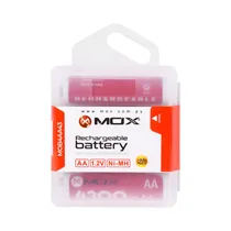 Pilha Recargável Mox AA MO-B4AA43 4 Unidades 4300MAH 1.2 V