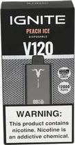 Ignite Vaper Desechable V120 Pro Black 12000 Puffs Peach Ice