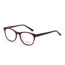 Óculos de Grau Feminino Visard HD116 C2 51-18-140 - Preto e Vermelho