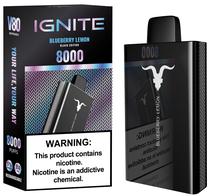 Vaper Descartavel Ignite V80 Black Edition 5% Nicotina 8000 Puffs - Blueberry Lemon