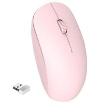 Mouse Sem Fio Wirelesss Yelandar 2.4 GHZ A Pilha - Rosa