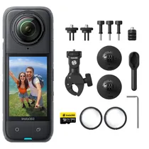 Câmera de Açao INSTA360 X4 Motorcycle Bundle 8K 360° - Black (Cinsabma)