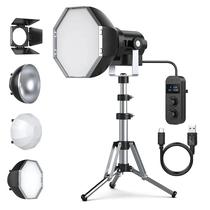 Ulanzi Acs Camara Luz LED LT24 Mini Foco c/Cajas de Luz Y TriPode Black