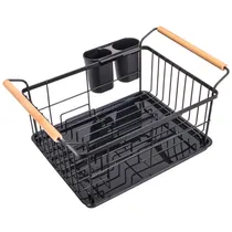 Escorredor Louças Metal Cinza c/Bandeja 50X30X17CM