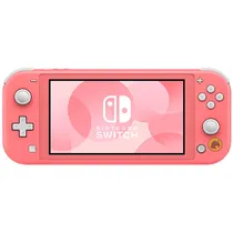 Console Nintendo Switch Lite HDH-s-PBZGB Animal Crossing New Horizons Bivolt - Coral (Japonês) (Caixa Feia)
