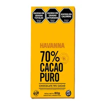 Barra Chocolate Havanna 70% Cacao 80G