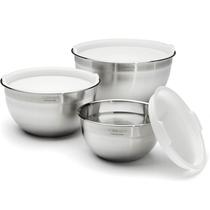 Tigelas com Tampas Cuisinart CTG-00-SMB Inox 1.5 L/3L/5 L - 3 Pecas