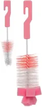 Kit Escovas para Mamadeira com Esponja Rosa Buba - 5415