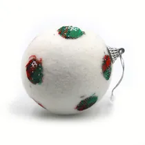 Bola de Natal de Isopor Pendurada 8CM.