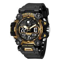 Relogio Smael 8078 GDBK Gold Black