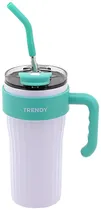 Copo Térmico com Canudo Trendy 18440 860ML - Lilás/Aqua