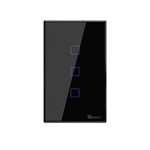 Interruptor de Parede Inteligente Smart Sonoff T3US3C Wi-Fi/3 Botoes - Preto