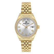 Relogio Analogico Feminino Daniel Klein DK.1.13867-3 Premium Ladies / Pulseira de Aço Inoxidável - Dourado
