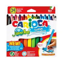Marcador Rotulador Carioca Jumbo Superwashable 40570 24 Unidades